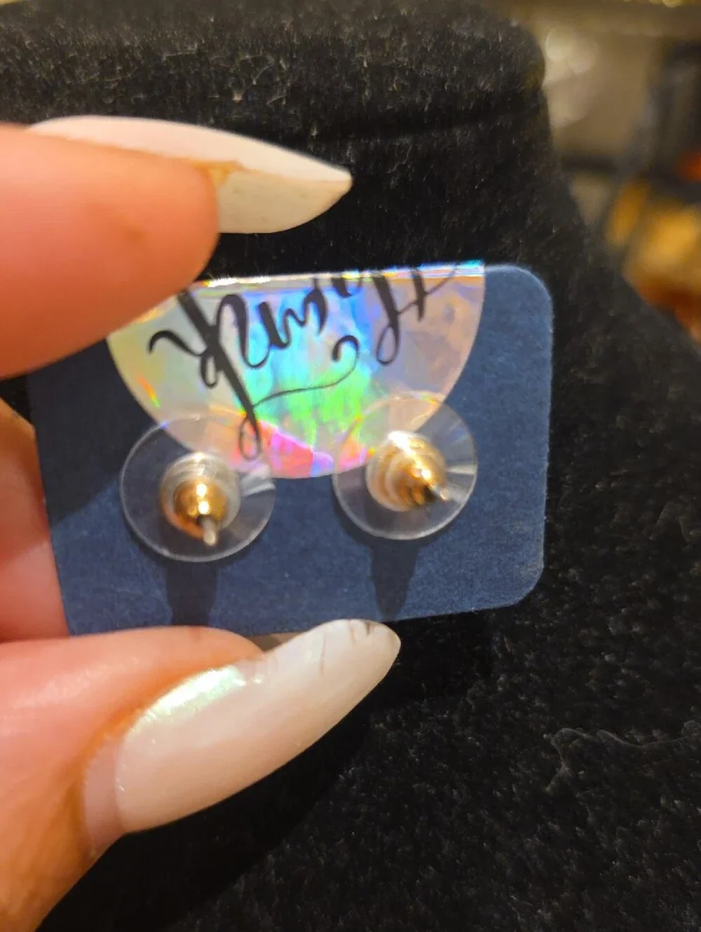 kate spade Gold-Tone Iridescent Opal Square Stud Earrings